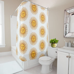 Cortina Para Box Rosto Amarelo Celestial Brilhante no Elegante Bran