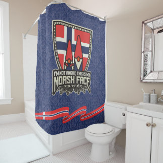 Cortina Para Box Rosto Norueguês Damask Azul