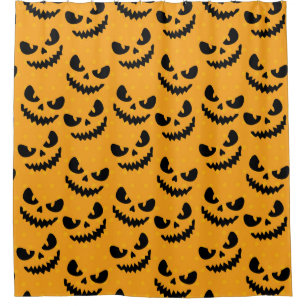 Cortina Para Box Rostos assustadores, estilo vintage.