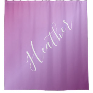 Cortina Para Box Roteiro branco violeta & feito sob encomenda roxo