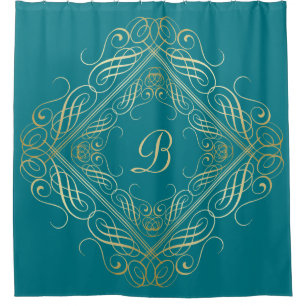 Cortina Para Box Roteiro elegante de Scrollwork do olhar da folha