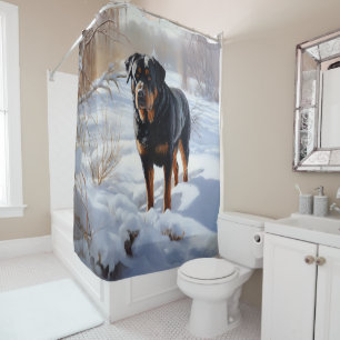 Cortina Para Box Rottweiler Deixa Nevar Natal