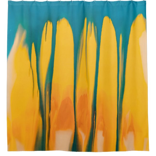 Cortina Para Box Roupa AMARELO E AZUL (Frente)