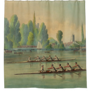Cortina Para Box Rowers de Vintage Race de Barcos Ratas