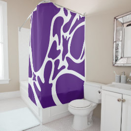 Cortina Para Box Roxo real e branco