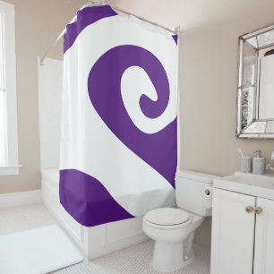 Cortina Para Box Roxo Real e Onda Branca