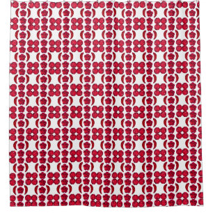 Cortina Para Box Ruby Gemstone Art, Vermelho
