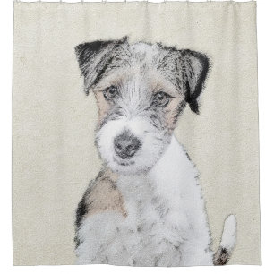 Cortina Para Box Russell Terrier Rough Painting - Arte Original de