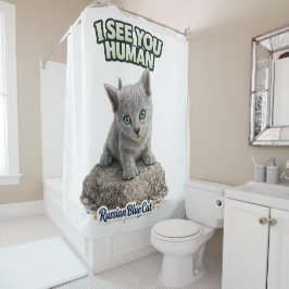 Cortina Para Box Russian Blue Kitten Curtain