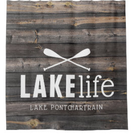 Cortina Para Box Rustic Lake Life Paddles Personalizado