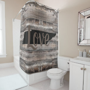 Cortina Para Box rustic TENNESSEE LOVE in script