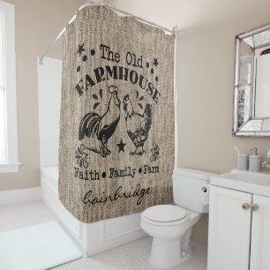 Cortina Para Box Rustic The Old Farmhouse Personalizado