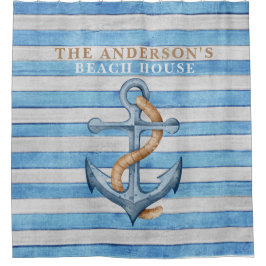 Cortina Para Box Rustic Wood Family Beach House Bandas Náuticas