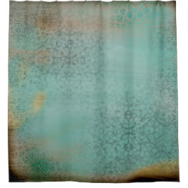 Cortina Para Box Rústico Estilo Antiquado de Farmhouse Teal Faux La