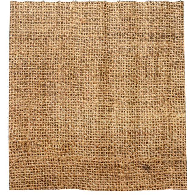 Cortina Para Box Saco Brown Burlap: Fundo do Véu Texturizado (Frente)