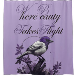 Cortina Para Box Saldo da Natureza | Design de Arte de Pássaro Puro