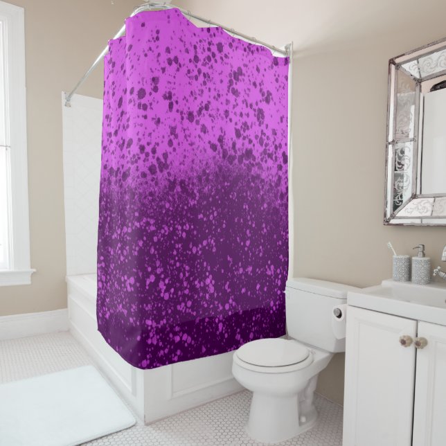 Cortina Para Box Salpico Monocromático Roxo Real (In Situ)