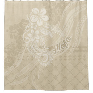 Cortina Para Box Samoan Alofa - Decor de Banho Polinésio