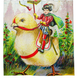 Cortina Para Box Saudações à Páscoa Whimsical: Cavaleiro sobre o Pi