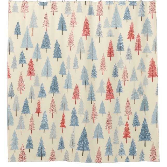 Cortina Para Box Scandinavian Winter Forest Pattern (3) (Frente)