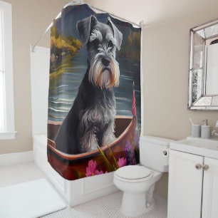 Cortina Para Box Schnauzer em um remo: Uma aventura cênica