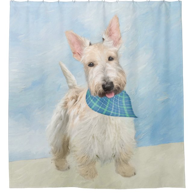 Cortina Para Box Scottish Terrier Wheaten Dog Painting (Frente)