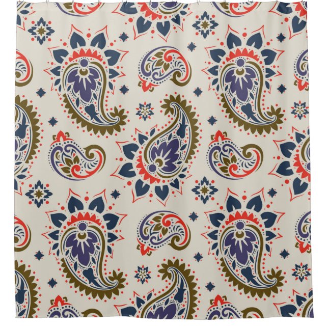 Cortina Para Box Seamless paisley pattern (Frente)