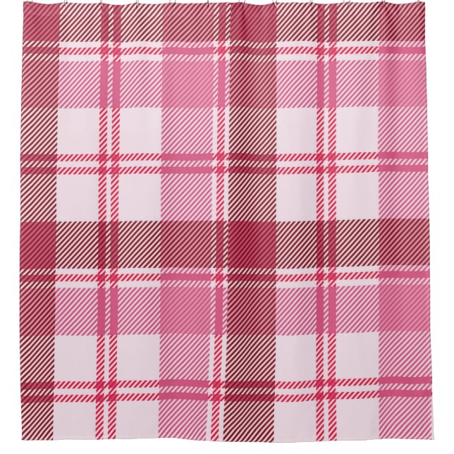 Cortina Para Box Seamless pattern plaid pink pastel. Square grid pa (Frente)