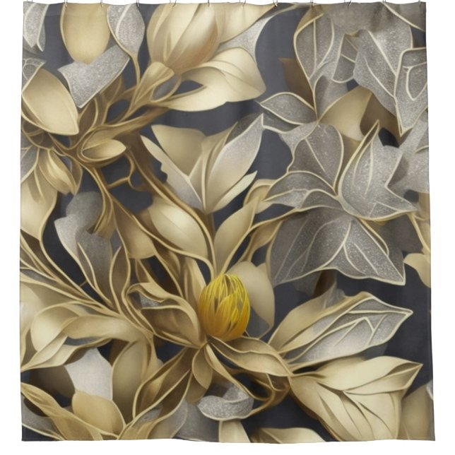 Cortina Para Box sequências de ouro e prata (Frente)