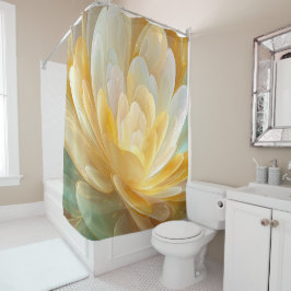 Cortina Para Box Serene Radiance of Golden and Aqua Petal Layers