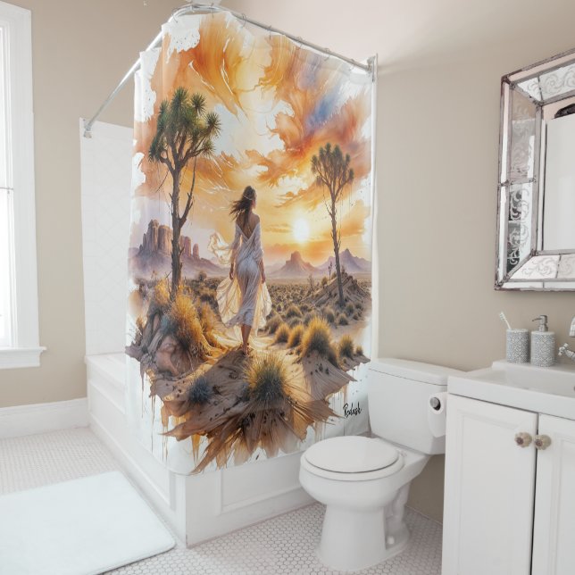 Cortina Para Box Serenidade do Deserto: Viagem Mística Através da A (In Situ)