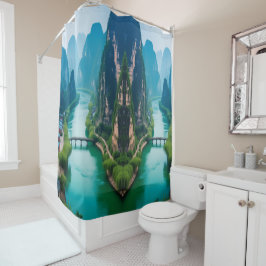 Cortina Para Box Serenidade do Rio Karst Magical"