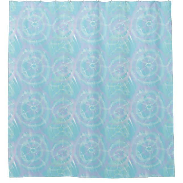 Cortina Para Box Sereno Tie-Dye Azul (Frente)