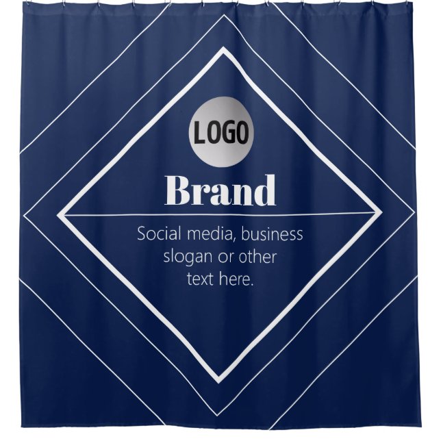 Cortina Para Box Seu Logotipo e Design Moderno Personalizável | Azu (Frente)
