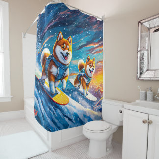 Cortina Para Box Shiba Inu no Snowboards Design por Rich AMeN Gill