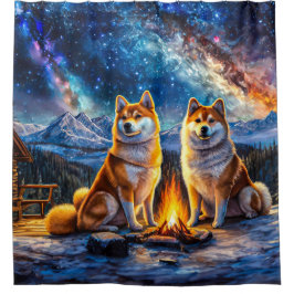 Cortina Para Box Shiba Inu Star Gazing 03 Design por Rich AMeN Gill