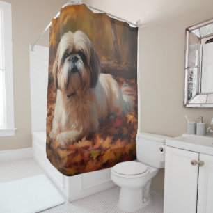 Cortina Para Box Shih Tzu no outono deixa cair inspiração