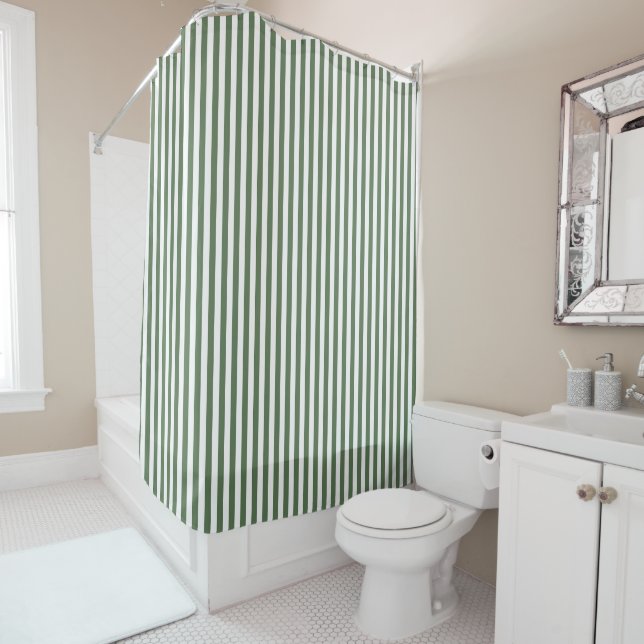 Cortina Para Box Shower Curtain - Forest Green Pattern (In Situ)