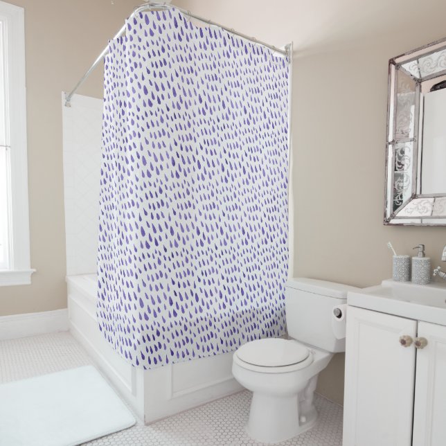 Cortina Para Box Shower Curtain - Purple Pattern (In Situ)