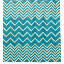 ShowerCurtain revestido de azul-Zigzag