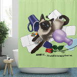 Cortina Para Box Siamese Cat Mishead Funny<br><div class="desc">Gato siamês sentado entre a bagunça que causaram,  pensar que a vida seria chata se não causasse uma bagunça para o dono.</div>