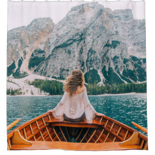 Cortina Para Box Silhouette Woman Alpha Lake Nature