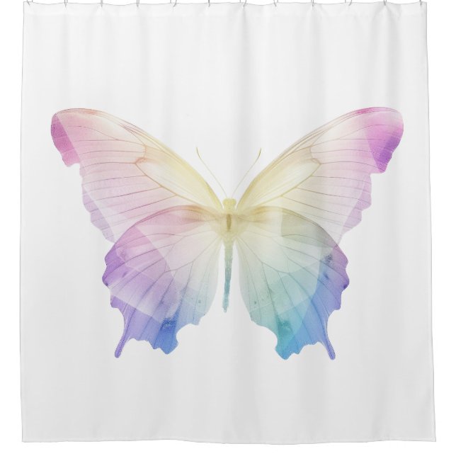 Cortina Para Box Silhueta borboleta em cores (Frente)