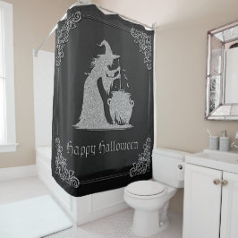 Cortina Para Box Silver Witch e Cauldron Halloween