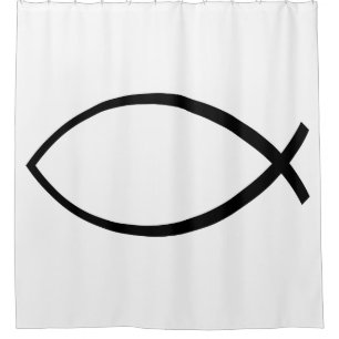 Cortina Para Box Símbolo de Peixe Cristão (Ichthys)