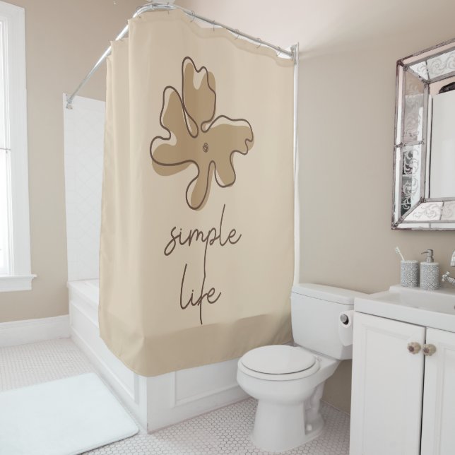 Cortina Para Box Simple Life Minimalism Shower Curtain (In Situ)