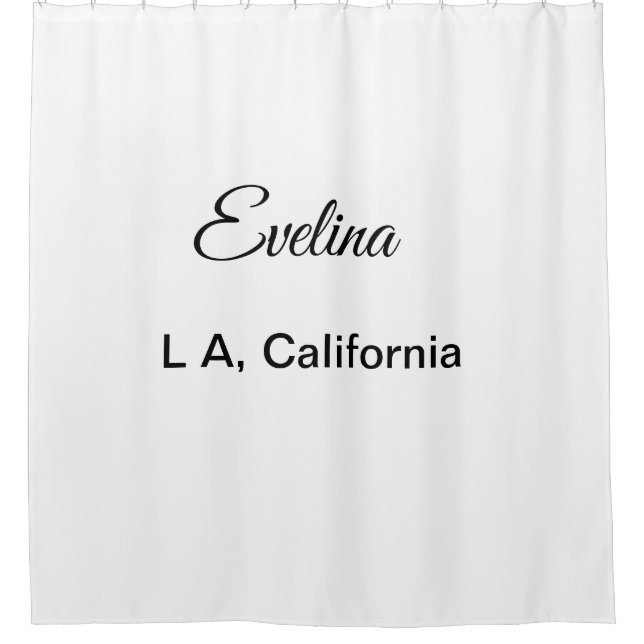 Cortina Para Box Simple minimal add your name text place city custo (Frente)