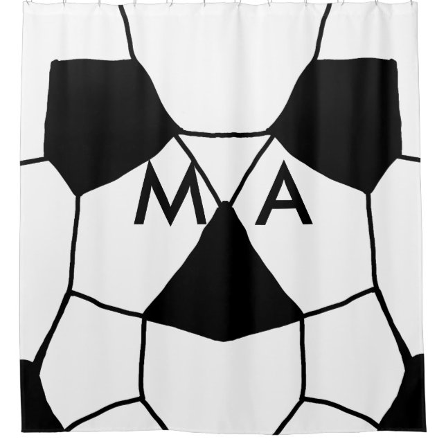 Cortina Para Box Simples monograma adicione seu nome com letra míni (Frente)