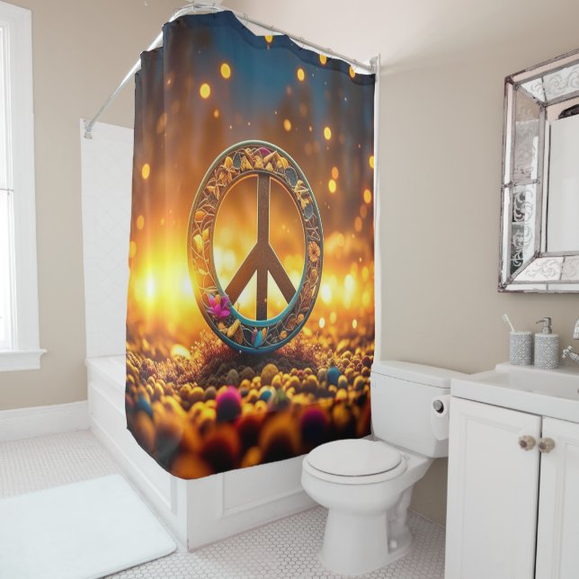 Cortina Para Box Sinal de Paz Bokeh (In Situ)