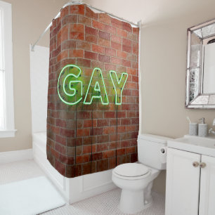 Cortina Para Box Sinal neon gay iluminado SlipperyJoe brilhante vív